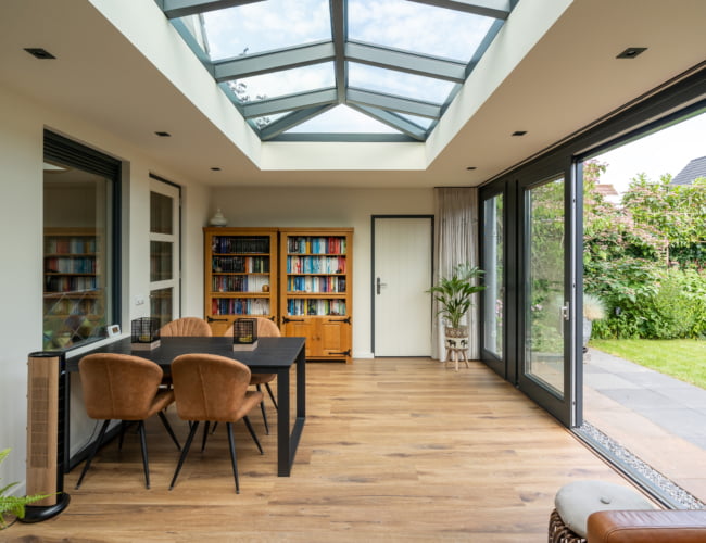 Schilddak in aanbouw