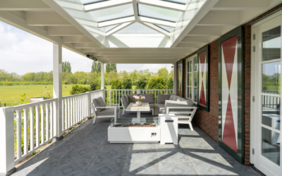 Schilddak in veranda Rotterdam